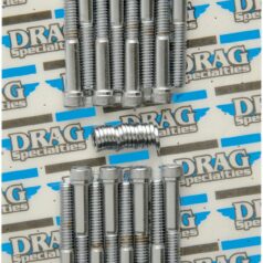 CHROME SOCKET-HEAD PRIMARY COVER BOLT KIT KNURLED