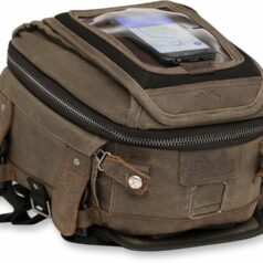 TANK BAG DARK OAK WAXED CANVAS