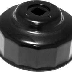 CUSTOM REPLACEMENT OIL FILTER CUP / 65 MM / BLACK-POWDER COATED / ALUMINUM