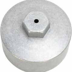 CUSTOM REPLACEMENT OIL FILTER CUP / 76 MM / BLACK-POWDER COATED / ALUMINUM