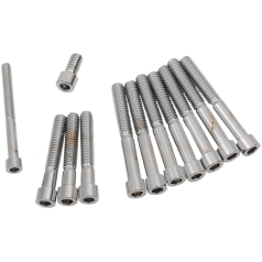 CHROME SOCKET-HEAD PRIMARY COVER BOLT KIT SMOOTH