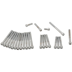 CHROME SOCKET-HEAD PRIMARY/CAM COVER BOLT KIT SMOOTH - XL 77-85