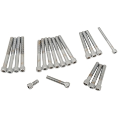 CHROME SOCKET-HEAD PRIMARY/CAM COVER BOLT KIT KNURLED - XL 71-76
