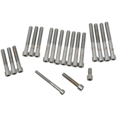 CHROME SOCKET-HEAD PRIMARY/CAM COVER BOLT KIT SMOOTH - XL 71-76