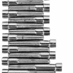 CHROME SOCKET-HEAD SPROCKET COVER BOLT KIT SMOOTH