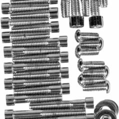 CHROME SOCKET-HEAD PRIMARY/CAM COVER BOLT KIT SMOOTH