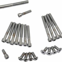 CHROME SOCKET-HEAD SPROCKET COVER BOLT KIT SMOOTH