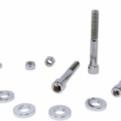 CHROME SOCKET-HEAD MOTOR MOUNT BOLT KIT KNURLED