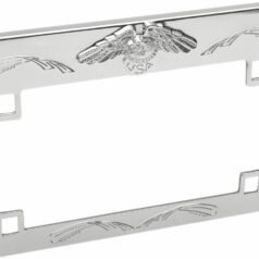 LICENSE PLATE FRAME EAGLE CHROME