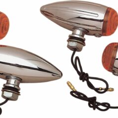 SMOOTH MARKER LIGHT CHROME AMBER LENS