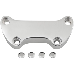 HANDLEBAR CLAMP SMOOTH W/ SKIRT CHROME