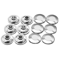 CHROME PLUGS FOR HANDLEBAR CLAMP 1/4" HEX-HEAD