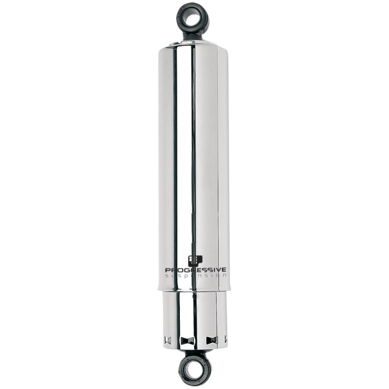 PROGRESSIVE SUSPENSION 412 SERIES AMERICAN-TUNED GAS SHOCKS W/COVER CHROME 13.5"