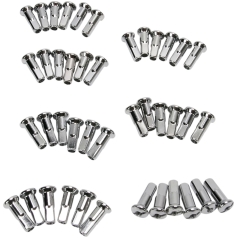 NIPPLE SET 0.866" STEEL/CHROME