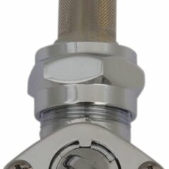 PETCOCK STRAIGHT-OUTLET CHROME