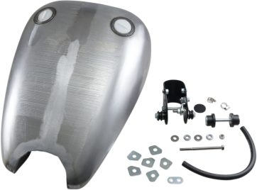 RUBBER MOUNT QUICKBOB GAS TANK EXTENDED 2" 3.9 GALLON W/ 2 SCREW-IN CAPS