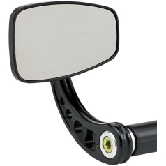 MIRROR CAFE STYLE BAR END W/ STEM-C BLACK