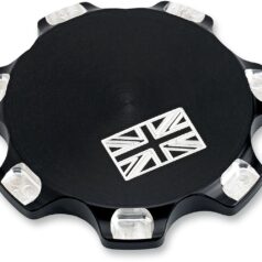 GAS CAP BILLET UNION JACK BLACK