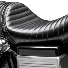 SEAT STUBS SPOILER SOLO TUCK & ROLL BLACK W/BLACK STRIPES