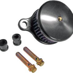 AIR CLEANER HIGH PERFORMANCE ASSEMBLY ROUND SMOOTH BLACK