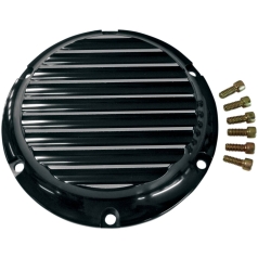 COVER DERBY 6 HOLE FINNED BLACK