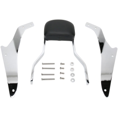 SHORT SQUARE SISSY BAR CHROME WITH PAD HONDA
