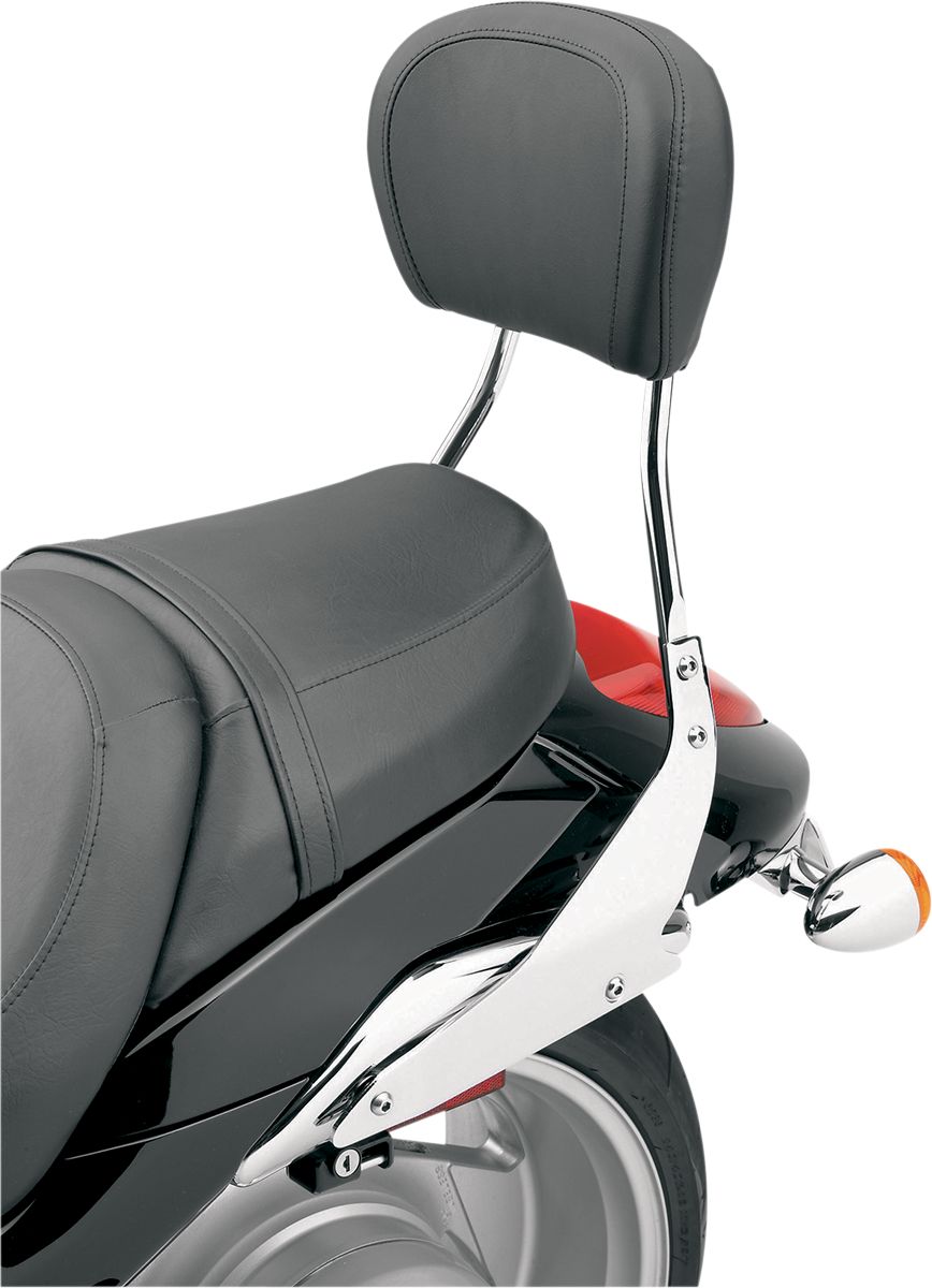 SHORT ROUND SISSY BAR CHROME WITH PAD HONDA