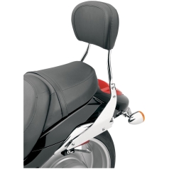 SHORT ROUND SISSY BAR CHROME WITH PAD HONDA