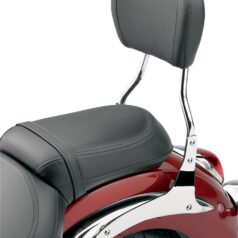 SHORT ROUND SISSY BAR CHROME WITH PAD KAWASAKI