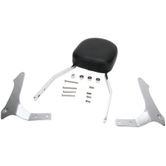 TALL SQUARE SISSY BAR CHROME WITH PAD YAMAHA