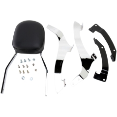 SHORT SQUARE SISSY BAR CHROME WITH PAD HONDA