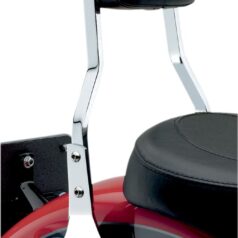 SHORT SQUARE SISSY BAR CHROME WITH PAD HD