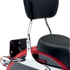 SHORT ROUND SISSY BAR CHROME WITH PAD HD