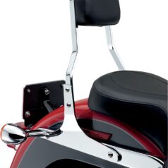 SHORT SQUARE SISSY BAR CHROME WITH PAD HD
