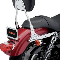 SHORT ROUND SISSY BAR CHROME WITH PAD HD