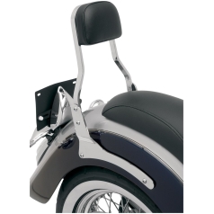 SHORT SQUARE SISSY BAR CHROME WITH PAD YAMAHA