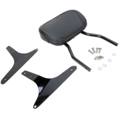 12" SHORT ROUND SISSY BAR BLACK HD