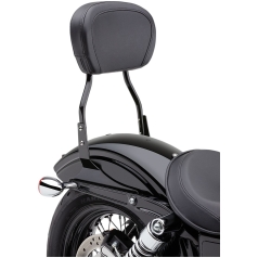 12" SHORT ROUND SISSY BAR BLACK HD