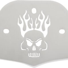 SKULL STEEL BACKREST INSERT CHROME FOR SHORT AND MINI SQUARE BACKRESTS