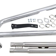 2 INTO 2 SLASH DOWN HOT ROD SPEEDSTER EXHAUST SYSTEM CHROME YAMAHA