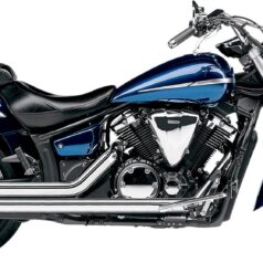 HOT ROD SPEEDSTER SLASH DOWN EXHAUST SYSTEM CHROME WITH O2 SENSOR BUNGS