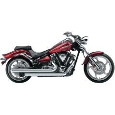 DRAGSTER EXHAUST SYSTEM CHROME WITH O2 SENSOR BUNGS
