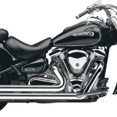 SLASH DOWN HOT ROD SPEEDSTER EXHAUST CHROME WITH O2 SENSOR BUNGS