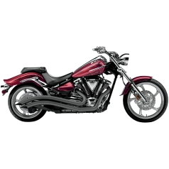 SPEEDSTER SWEPT EXHAUST BLACK WITH O2 SENSOR BUNGS