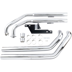 EXHAUST SYSTEM DRAGSTER 2 INTO 2 STRAIGHT-CUT CHROME