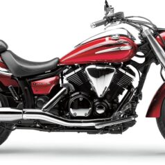 SLIP ON MUFFLERS FOR CRUISERS WITH SLASH CUT TIP CHROME YAMAHA