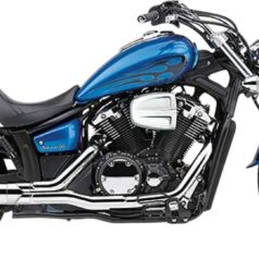 4" SCALLOPED SLIP ON MUFFLERS CHROME YAMAHA