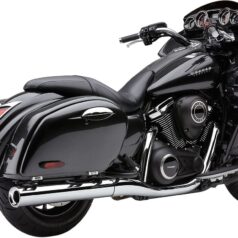 MUFFLERS 4" SLIP ON W/BILLET TIPS CLASSIC CHROME