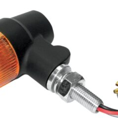 MARKER LIGHT ROUND #3 ALUMINUM BLACK BODY AMBER LENS
