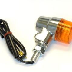MARKER LIGHT E-MARK ALUMINUM POLISHED BODY AMBER LENS